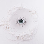 Wink Ring -  Sterling Silver 925 Ring with Moving Eye Mechanism | Kinetic Artisan Jewelry