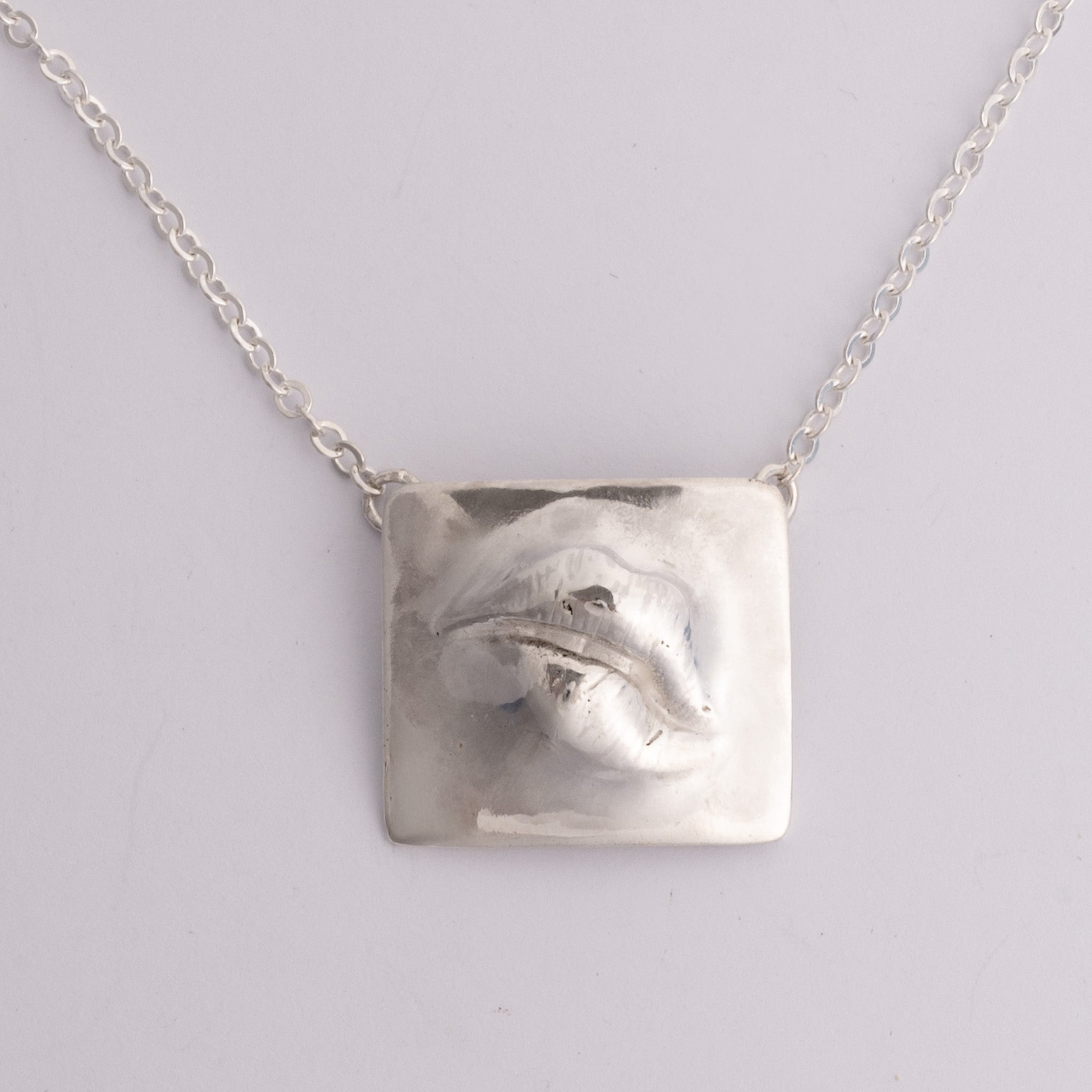 Portal Lips Necklace - 925 Sterling Silver Pendant | Mental Labyrinths Collection