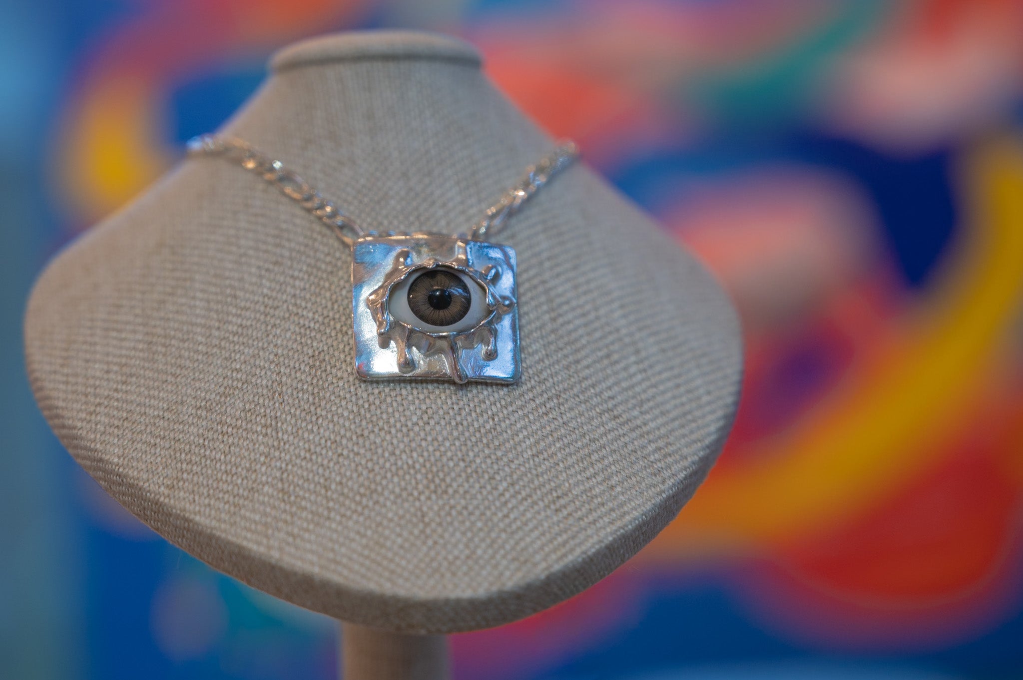 Portal eye necklace - 925 Sterling Silver Pendant | Mental Labyrinths Collection